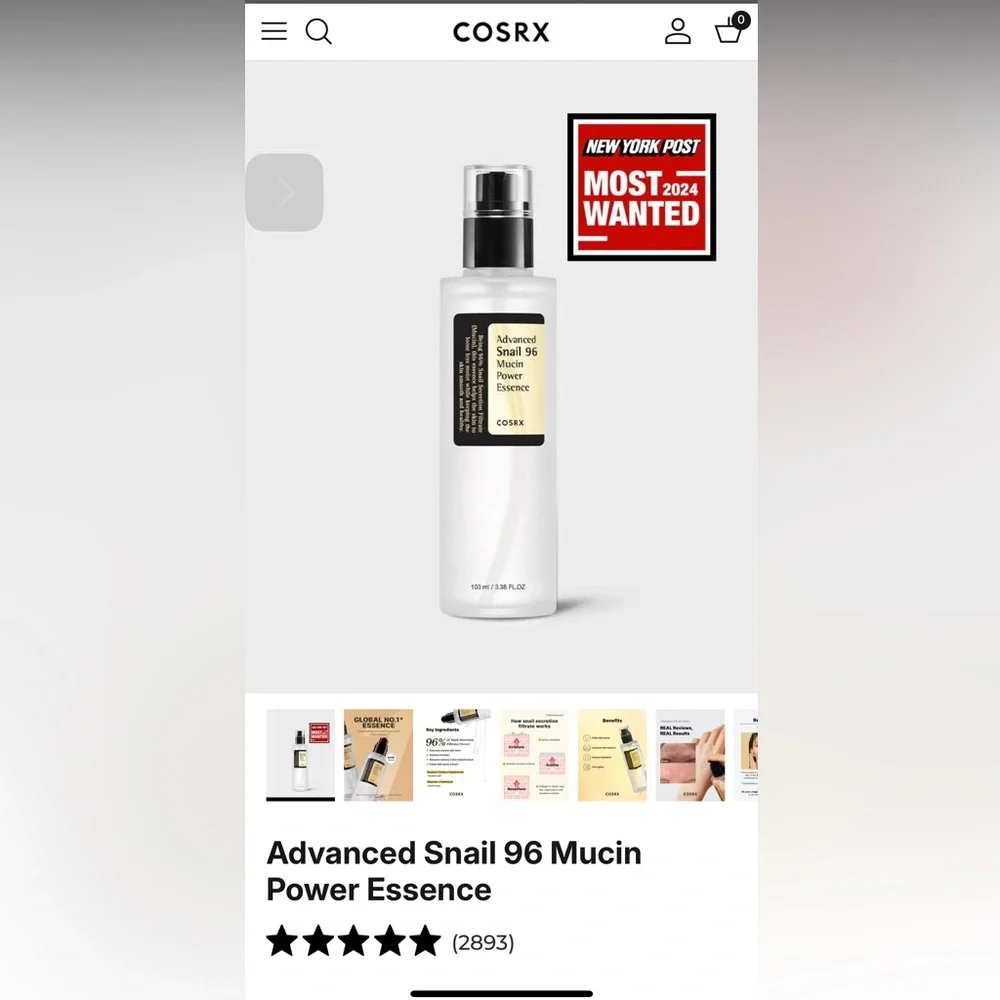 New, Sealed COSRX Advanced Snail 96% Mucin Power Essence Bundle